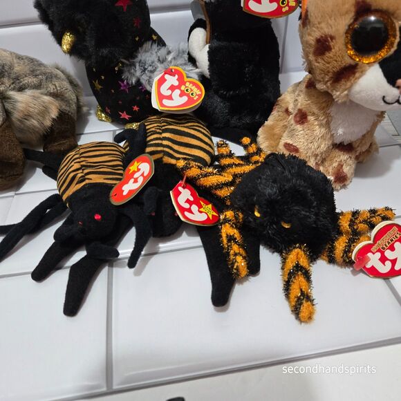Halloween Ty Beanie Boos Spiders, Howl, Grim, Buckwheat, Hyde - Picture 7 of 8